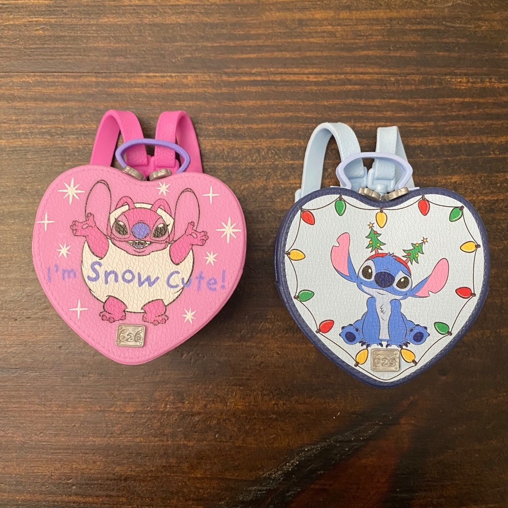 Disney ily 4EVER Stitch‎ Heart Mini Backpack Coin Purse Set Pink Blue Christmas